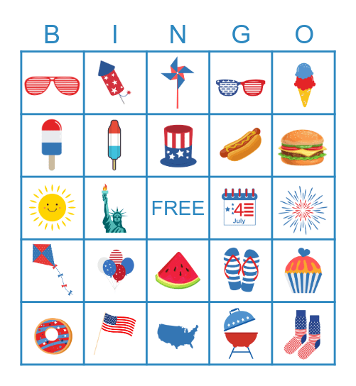 Star Spangled Bingo Card