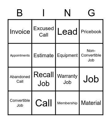 Bingo Lingo Bingo Card