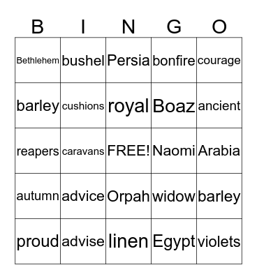 Lion's Bingo Card