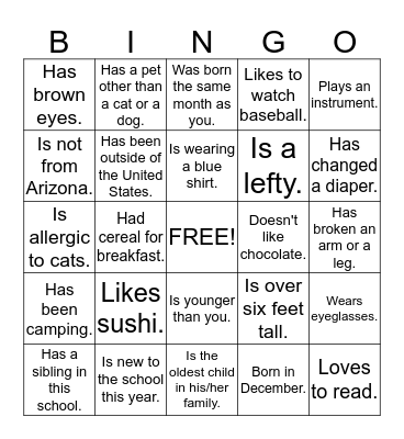 Bingo Card