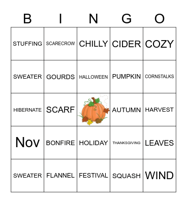 FALL Bingo Card