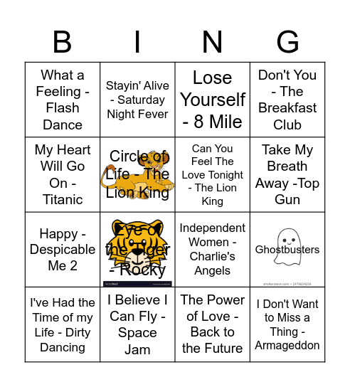 Movies Bingo Card