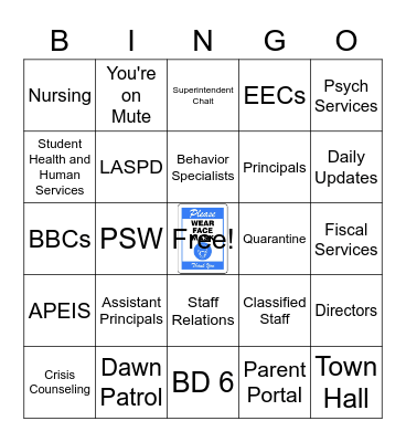 LDNE BINGO Card