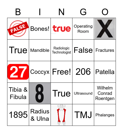 X-RAY BINGO Card