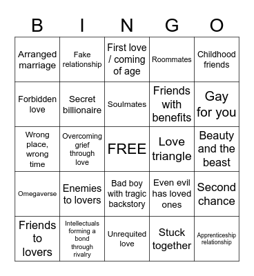 POPULAR TROPES Bingo Card
