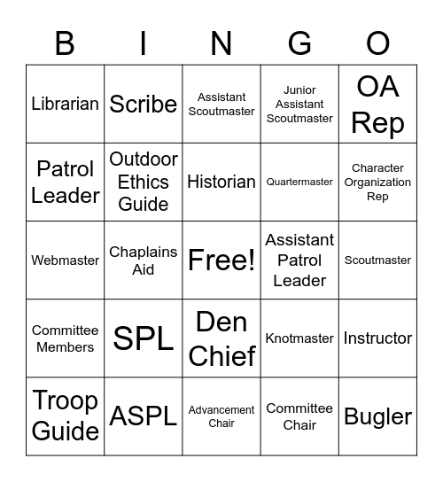 Scouting Bingo (ILST) Bingo Card