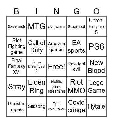 Elderrings Bingo Card
