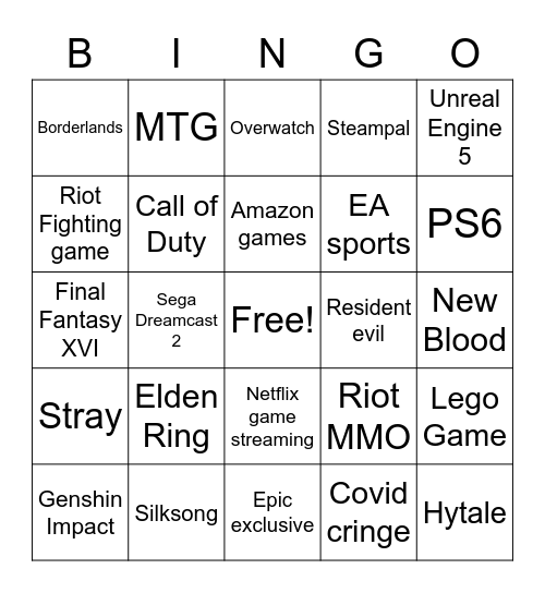 Elderrings Bingo Card