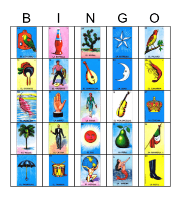 Loteria Bingo Card