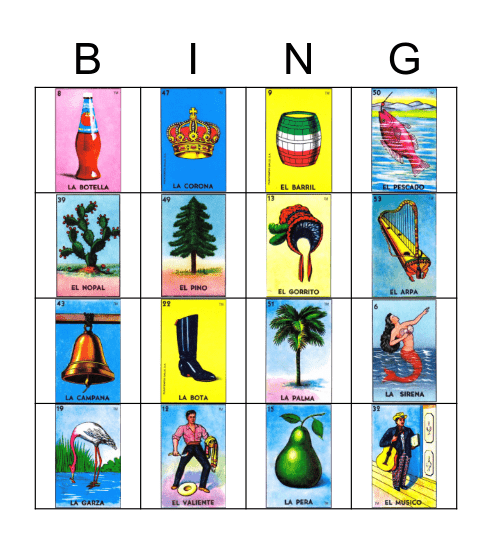 Loteria Bingo Card
