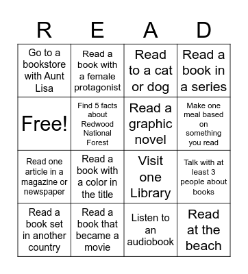 READ Bingo Card
