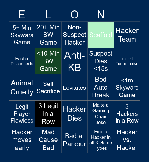 Atlas Bingo Card