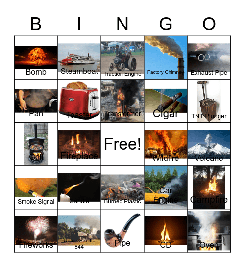 Things that smoke Bingo Card