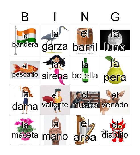 Loteria Mi Pueblito Bingo Card