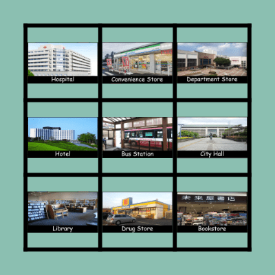 Places in Narita! (4th Grade June) Bingo Card