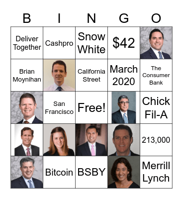 TMT CBK Bingo Night! Bingo Card