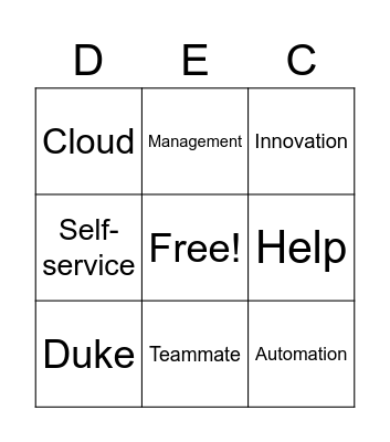 Workstation Temp File Clean-Up Bingo Card