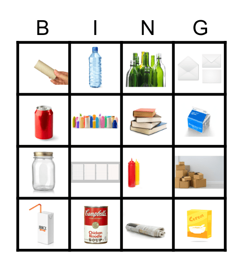 Recycle Bingo! Bingo Card