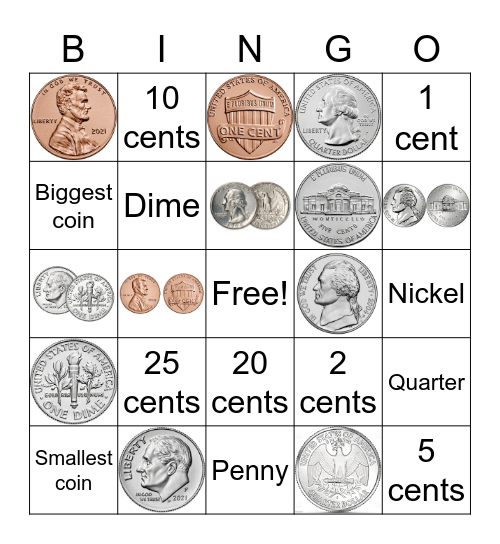 Coins BINGO! Bingo Card