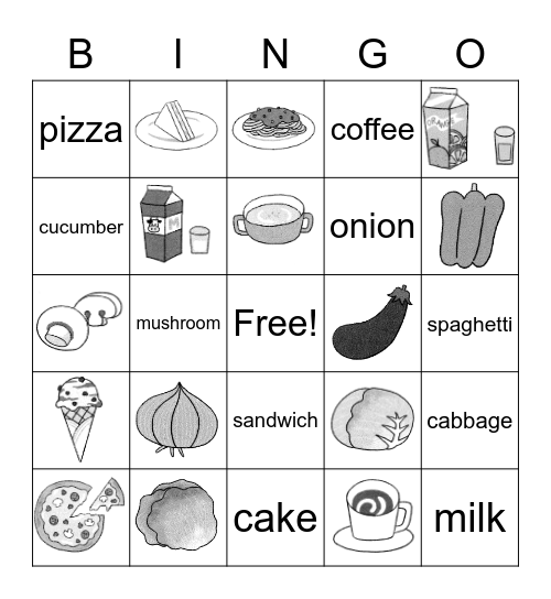 小３英語　ー　Unit 5 Bingo Card