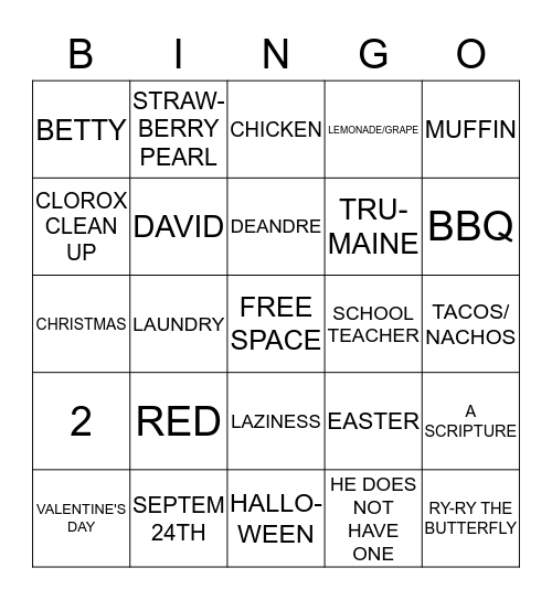 Who gets to Pick from the Box? Bingo Card