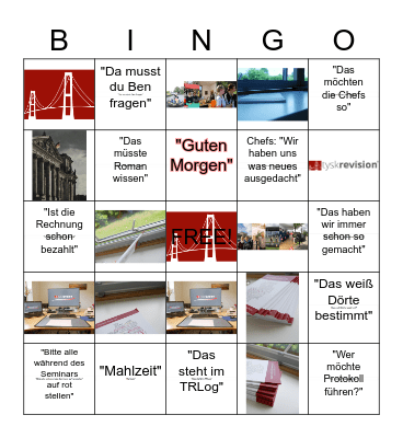 tyskrevision Bingo Card
