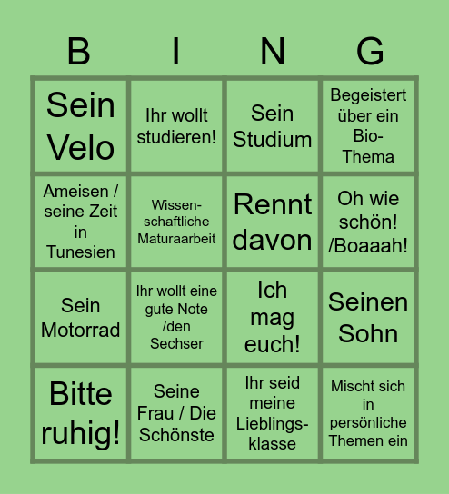 Antonsen Bingo Card