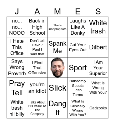 James Go Bingo Card