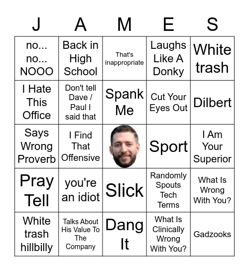 James Go Bingo Card