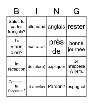GL 2 Chapitre 6 A Bingo Card