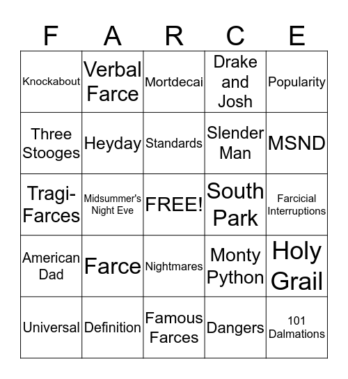 Can You Pay Attention? Bingo Card