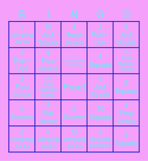 Twisted Bingo Card