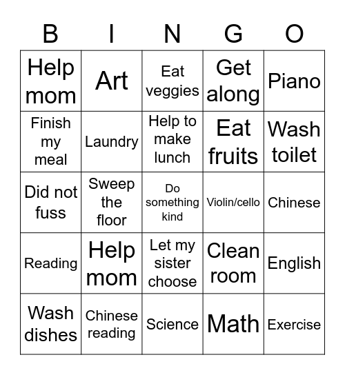 Bingo Card