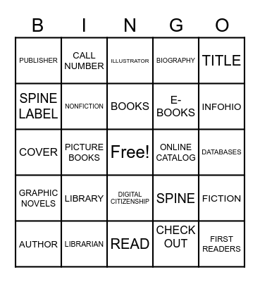 Library Bingo Card