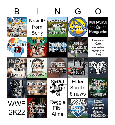 E3 2021 - Summer Game Fest 2021 - by Sir Zhalotect Bingo Card