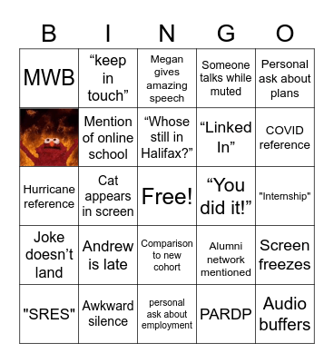 ZOOM ZOOM Bingo Card