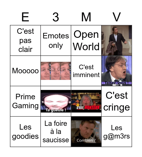 Bingo #E3MVCOM Bingo Card