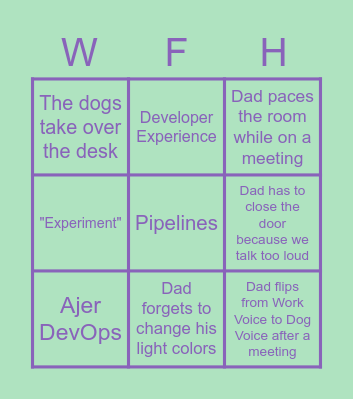 Progressive Bingo Card