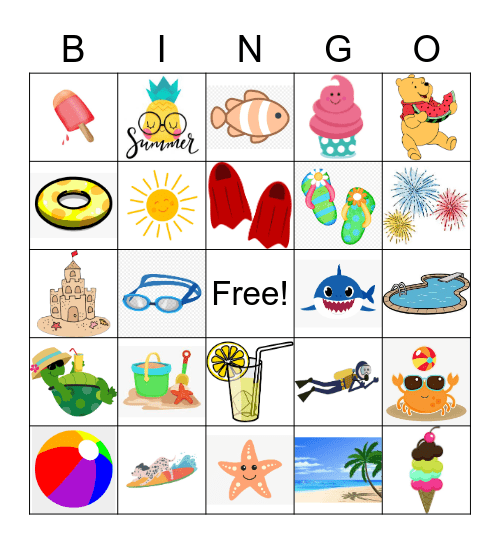 Summer Fun Bingo Card