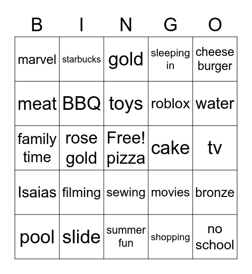 jjjfffggg Bingo Card