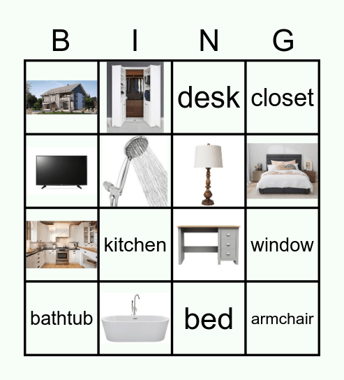 Furniture Bingo Card