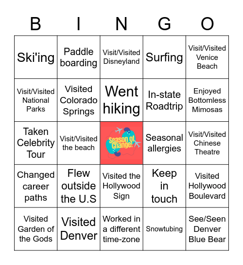 Have You Ever Bingo! Bingo Card