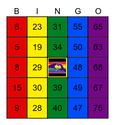 🏳️‍🌈💗 Pride Bingo 💗🏳️‍🌈 Bingo Card