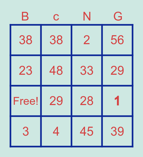 FUN BINGO!! Bingo Card