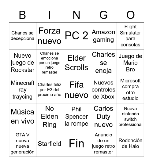 Temporada Geima Bingo Card