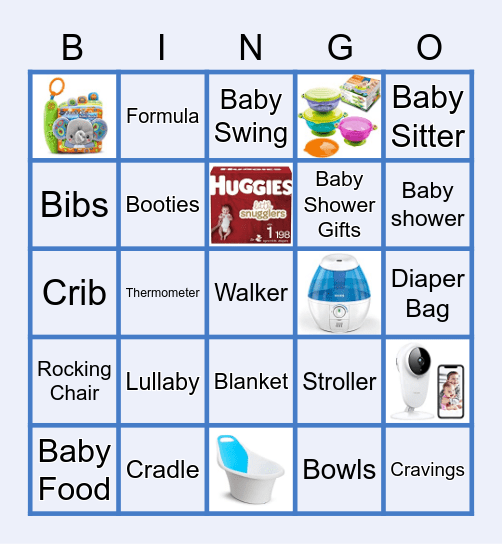 Baby Shower Mafe & Craig Bingo Card