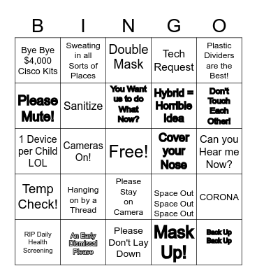 Goodbye Hybrid! Bingo Card