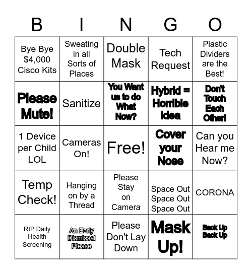 Goodbye Hybrid! Bingo Card