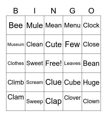 Book Words! Bingo Card