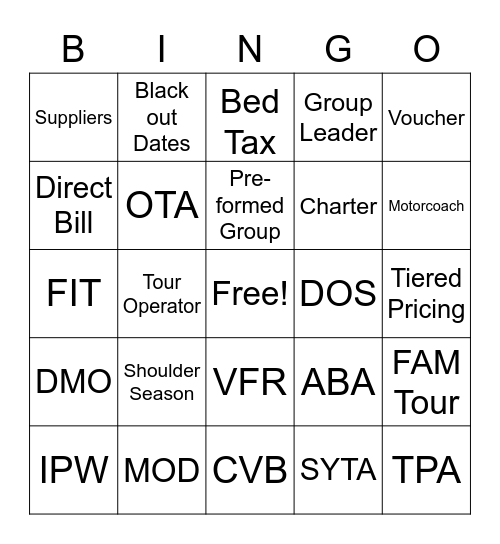 LINGO BINGO Card